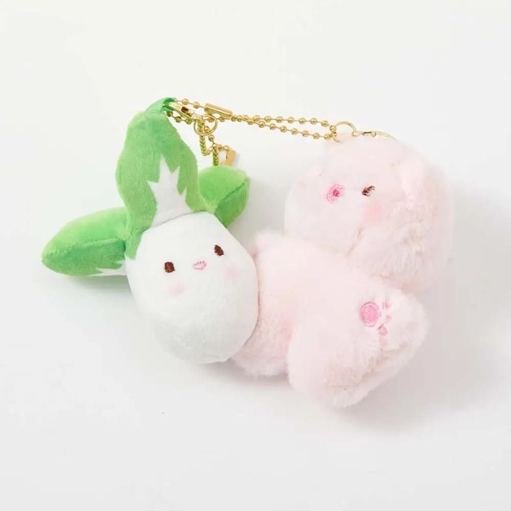 Rabbit Magnetic Otter Keychain Panda Korean Style Cartoon Couple Pendants Turtle Mental Plush Animal Key Buckle Party