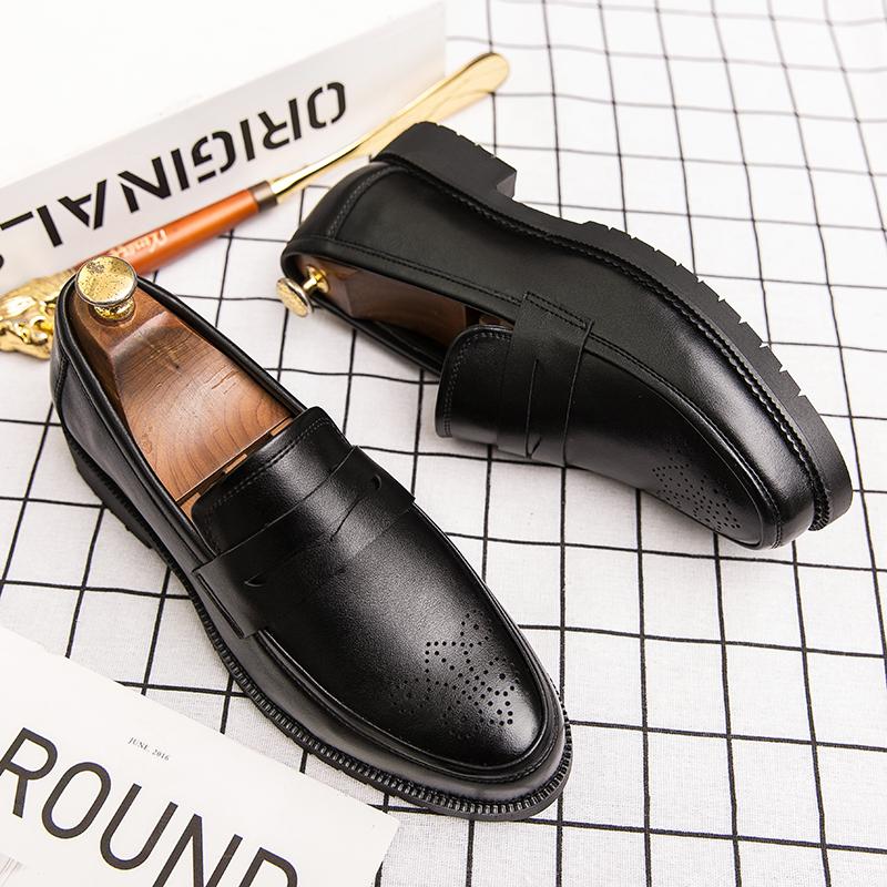 Size 38-46 MEN'S FASHION British style shoes business formal leather shoes casual soft soled loafers XRS-H07