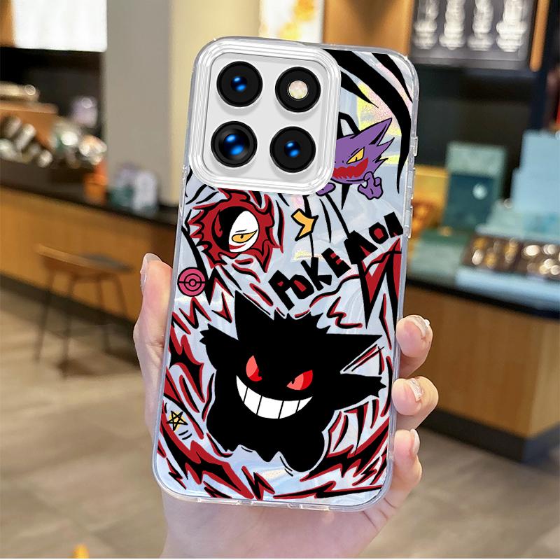 Pokemon Gengar Anime Cool Phone Case For Xiaomi Poco X6 X3 F6 M6 M4 Pro C61 13T 14T 11 Lite Feather Yarn Shockproof Matte Cover