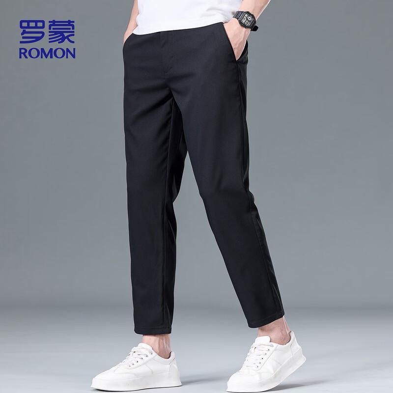 ROMON Men's Straight-Leg Business Casual Pants