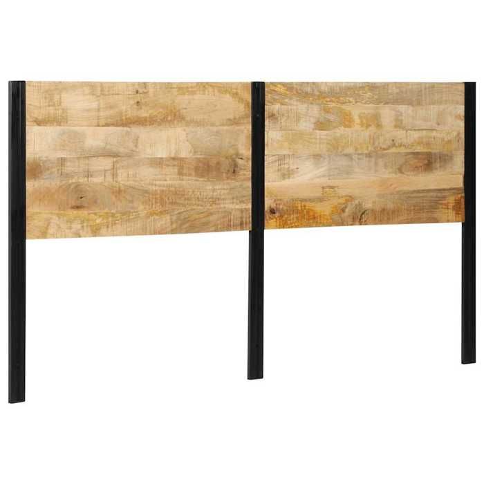 VidaXL Headboard 180 Cm Solid Mango Wood and Iron, Panel Headboard, Double Headboard, Headboard for Bed 4017555