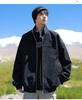 Men's Suede Jacket with Fleece, Thickened Stand-Up Collar - Trendy Warm Autumn/Winter Casual Jacket for Young Men