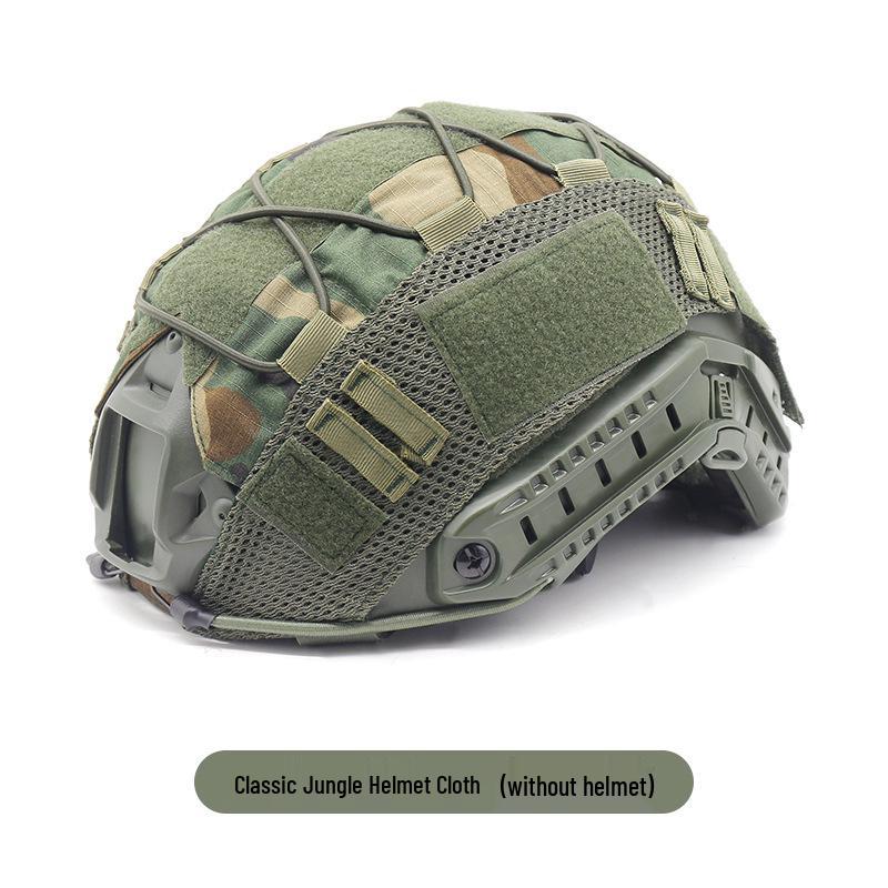 Fast Camouflage Tactical Helmet Cover with Elastic Rope for Outdoor Use