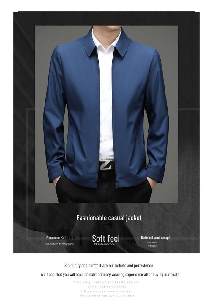 2025 Fall/Winter Men's Casual Business Jacket - Lapel Dad Style Top, Hot-Selling Outerwear