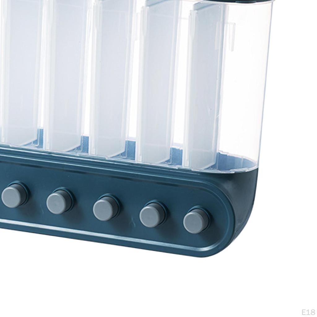 Wall Mounted Dry Food Divided Dispenser, Cereal Storage Box Grains Rice Nut Organizer for Home