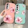 Pink Flower Soft Phone Cover Case for Samsung Galaxy A15 A16 A52 A21s A13 A11 A14 A12 A05 A22 A53 A33 A23 A03 A06 A04