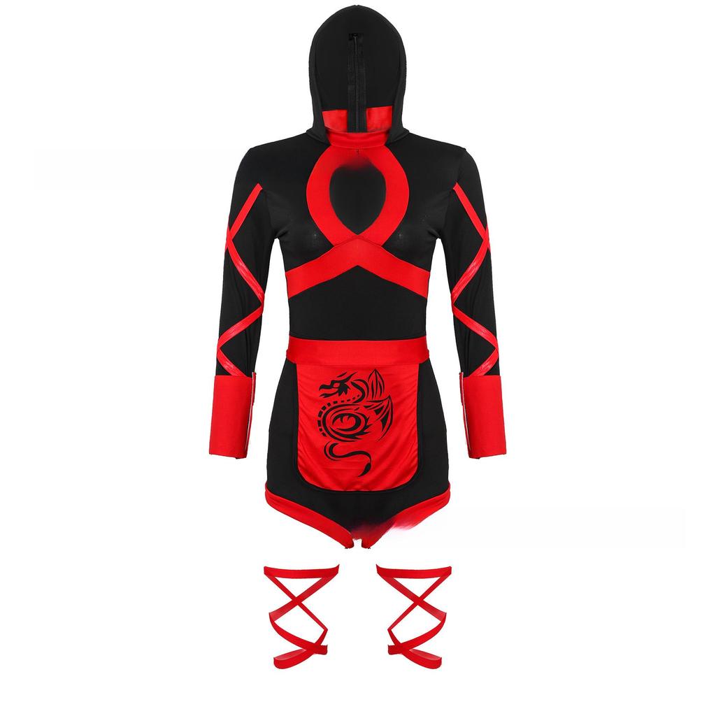 Women's Dragon Ninja Costume - Japanese Warrior Halloween Outfit