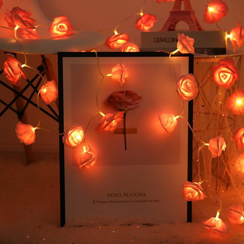LED Rose Flower String Lights for Weddings, Birthdays, and Bedroom Décor