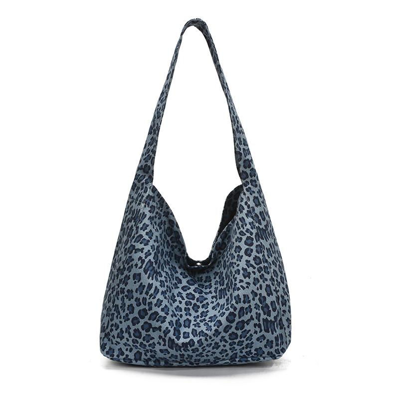 Polka Fashion Dot Leopard Print Pattern Women Large Capacity Canvas Tote Bag