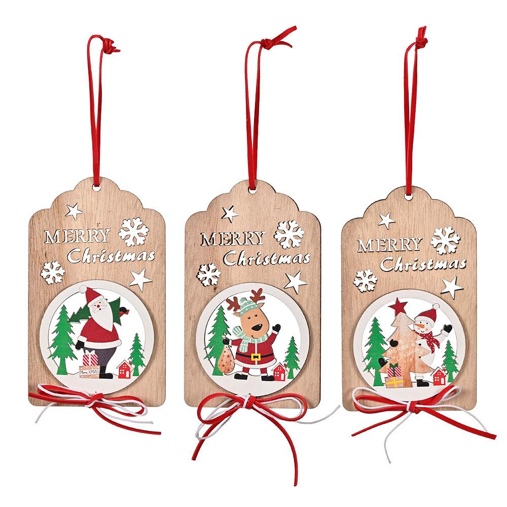 Handcrafted Christmas Wooden Bow Hangings Beautifully Enhance Your Tree Christmas