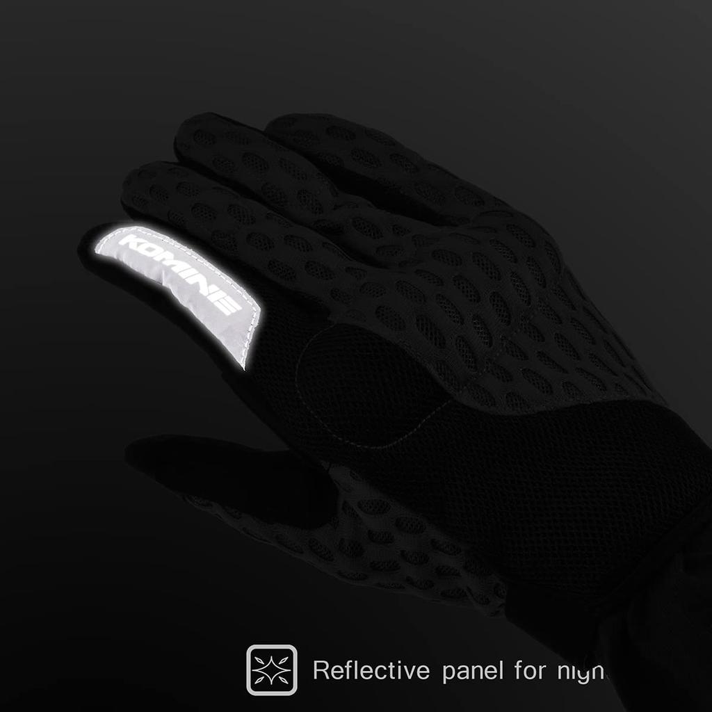 Komine Motorcycle Gloves Protective Cooling Mesh Size L GK-243 Gloves, Navy,