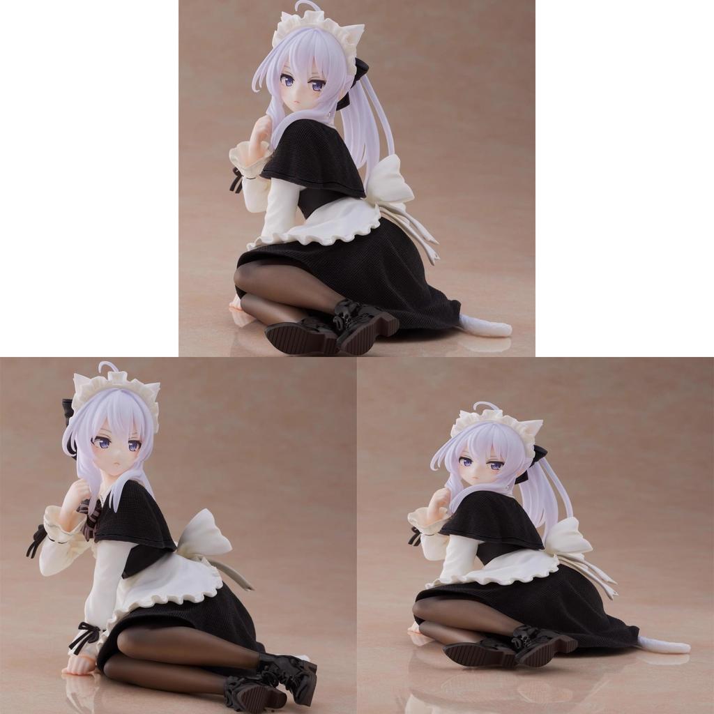 Anime Girl Pvc Figurine With Sitting Pose And Wool Sweater For Collectors And Decor