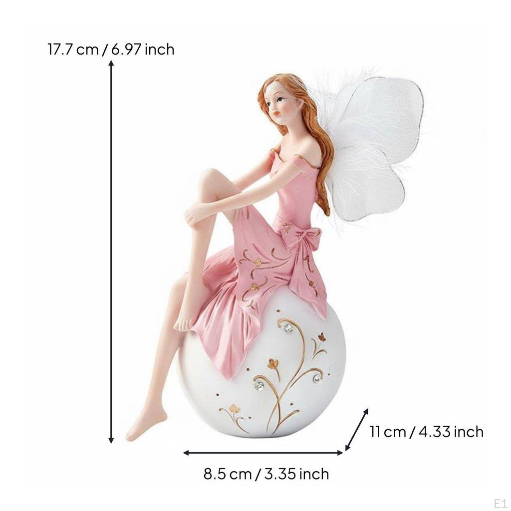 European FairyThemed Floral Nymph Figurine Elegant Design Heavenly Maiden Statue for Girls, Women,