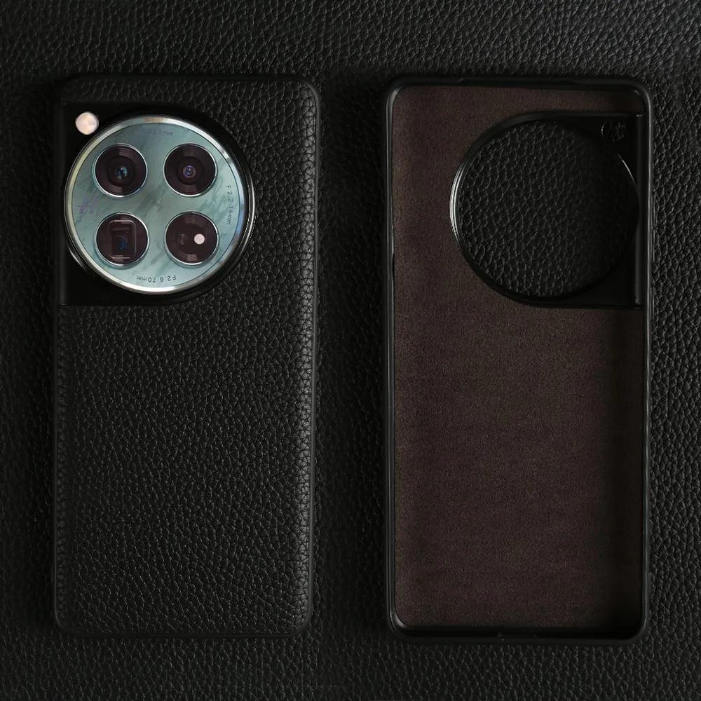 Premium Genuine Leather Phone Case For Oneplus 12 11 11R 10Pro 12 10R 10T Ace Nord N100 Cover Handmade Back Shell Coque