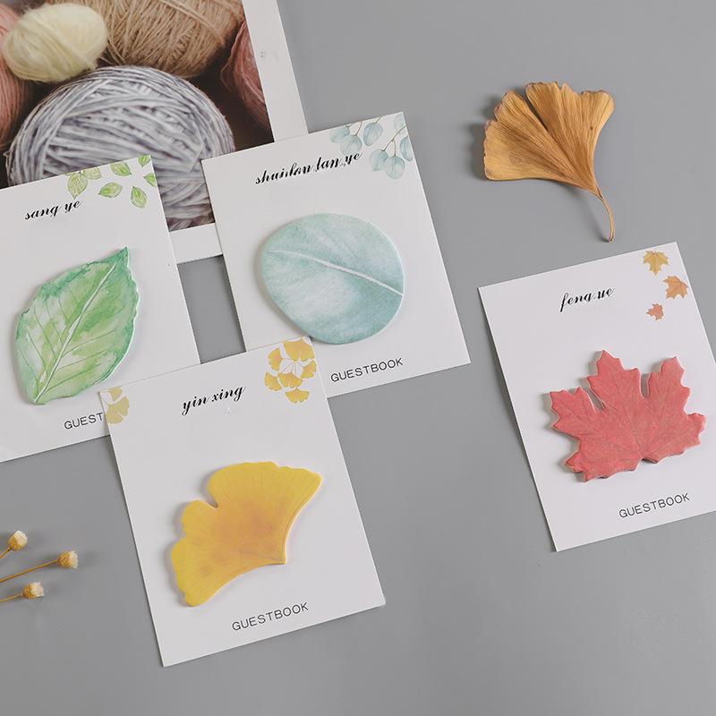 Creative Leaves Sticky Notes Student Message Notepad N Times Stickers Simulation Leaves Sticky Notes Notes