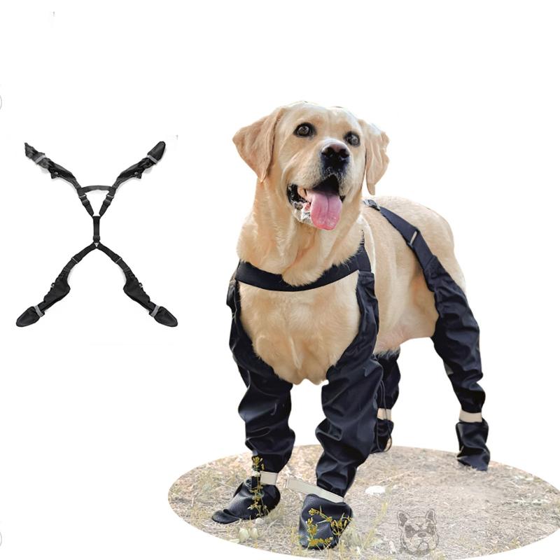 

Anti Dirty Dog Shoes Outdoor Dust-proof Pet Shoes Waterproof Anti Slip Bag Belly Integrated Shoes Wear-resistant Dog Supplies XS чорний