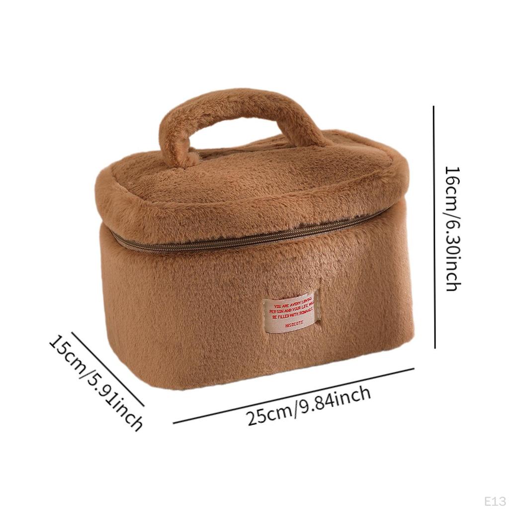 Kosmetisk väska för resor och affärer med plyschdesign