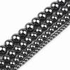 Quality Black Hematite Natural Spacer Loose Bead for Jewelry Making DIY Bracelet Accessories ( Pick Size 4 6 8 10 Mm )