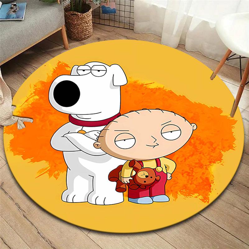 Tappeto Rotondo Family Guy, Tappeto per Soggiorno Camera da Letto Divano Stanza dei Giochi Decorazione, Tappetino Antiscivolo