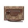 Carteira de Lona com Logo X Balenciaga Outono Inverno Unissex Marrom Ébano 681708-GY5SN-8563
