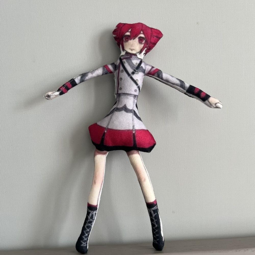 Kasane Teto Plüschpuppe Anime Zubehör Cosplay Drahtskelett Gefüllt Teto Baumwollpuppen Verdrehbare Form Abstraktes Modell Teto Puppe gray