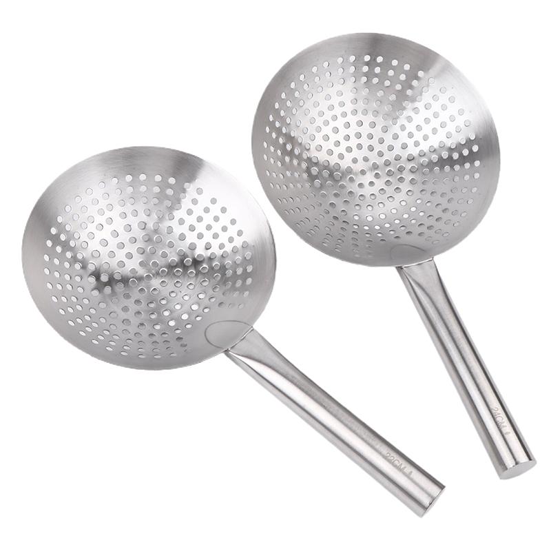 Thickened 304 Stainless Steel Noodles Spoon Colander With Long Handle Oil Skimmer Food Strainer Sieve Skimmer Scoop Kitchen Tool