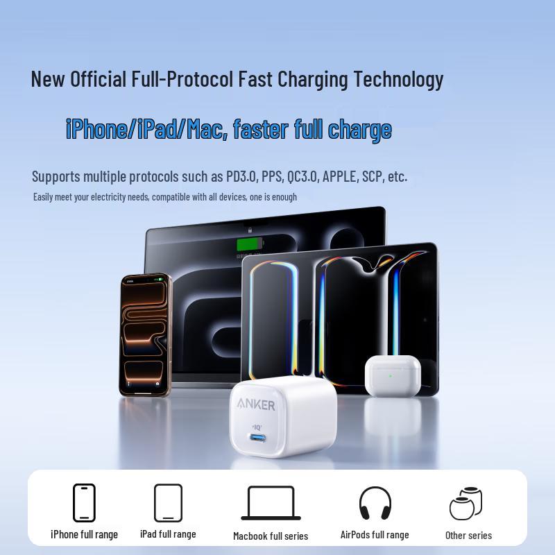 Anker 30W GaN Eisspitzen-Typ C PD Schnellladegerät