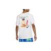 Sportbekleidung Hund Grafikdruck Rundhalsausschnitt Kurzarm T-Shirt Herren Oberteile Weiß FD6636-100