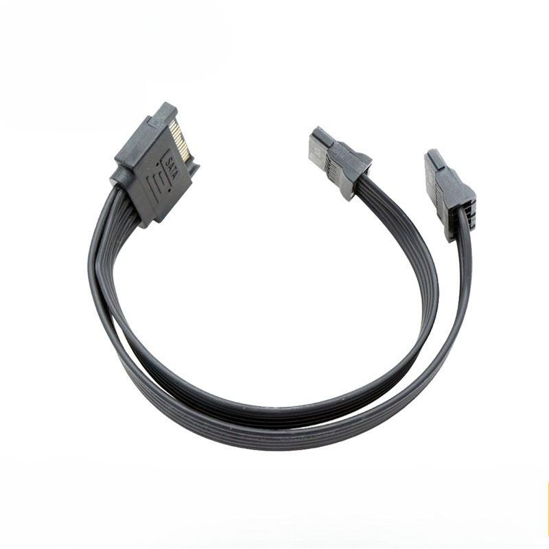 

Sata Power Splitter Cable SSD HDD Hard Power Cable Sata 15 Pin Male To 2 Female Power Y-Splitter Extension Cable 22cm чёрный