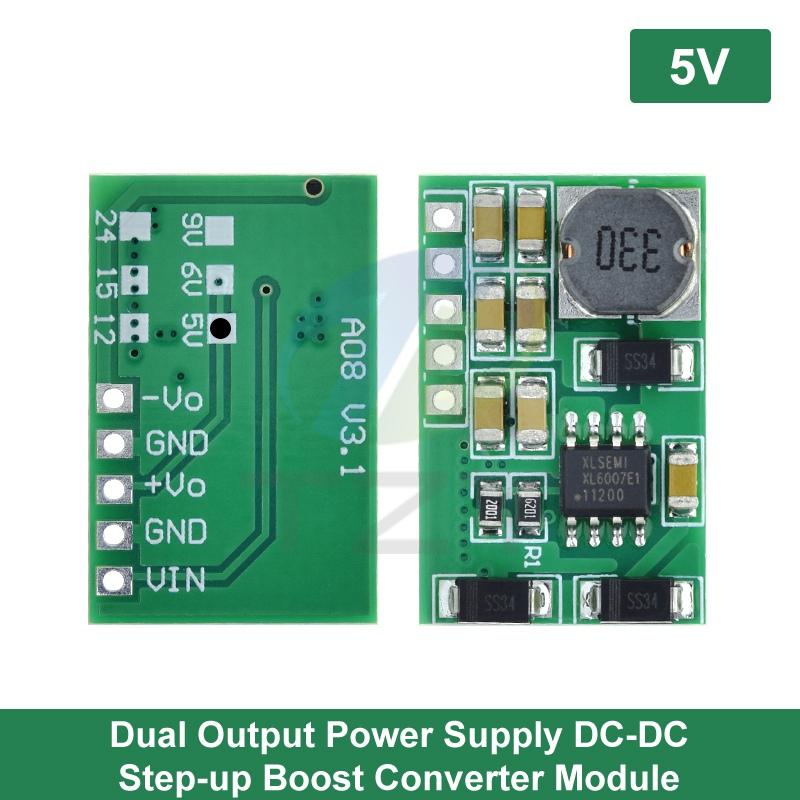1/2/5PCS DD1718PA +- 5V 6V 9V 12V 15V 24V Positive & Negative Dual Output Power Supply DC DC Step-up Boost Converter Module