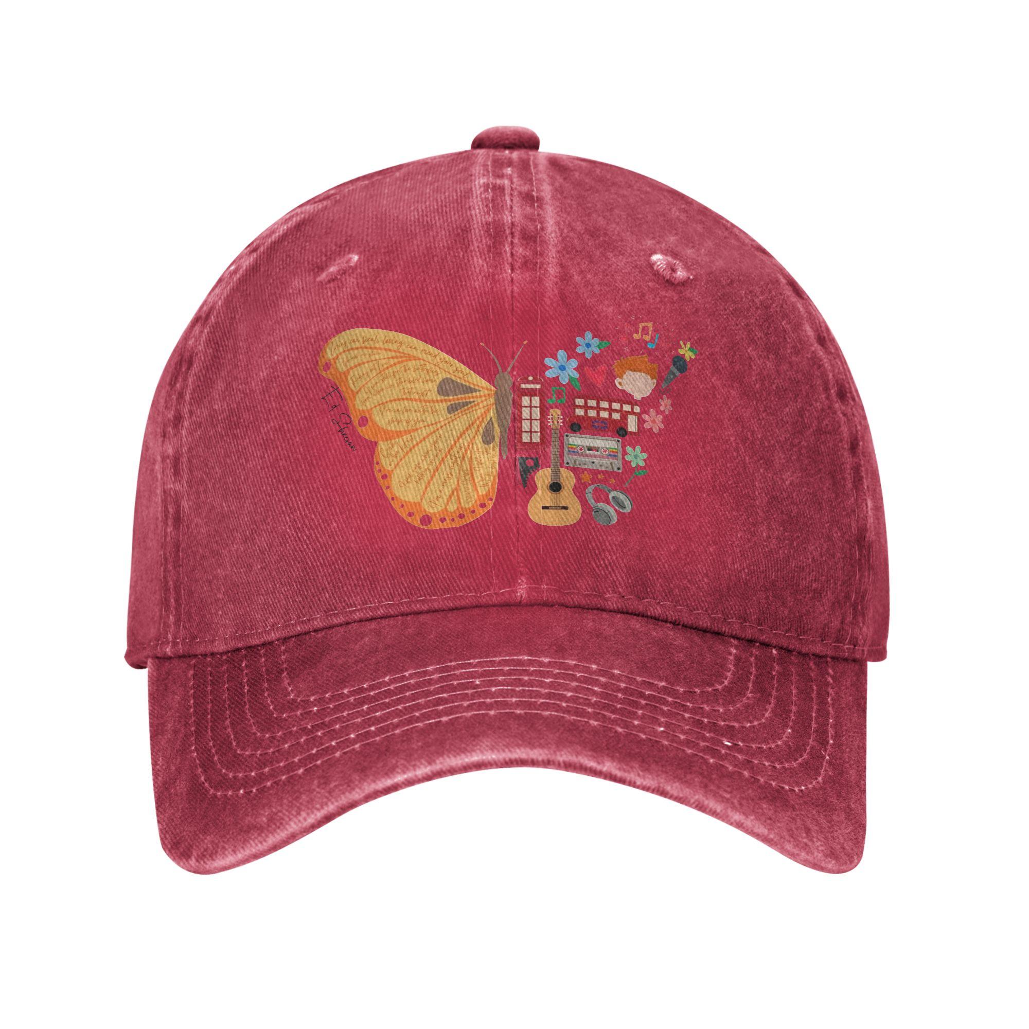 Ed Sheeran Baseball Cap Classic Distressed Denim Washed Sun Cap Unisex Style Summer Unstructured Soft Caps Hat One Size