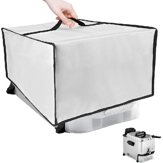 

Крышка для фритюрницы Термостойкая Пыленепроницаемая Водонепроницаемая Защитная крышка Совместима с фритюрницей T-fal 3,5 л из нержавеющей стали FR702D51 (15.7 Г x серебряный