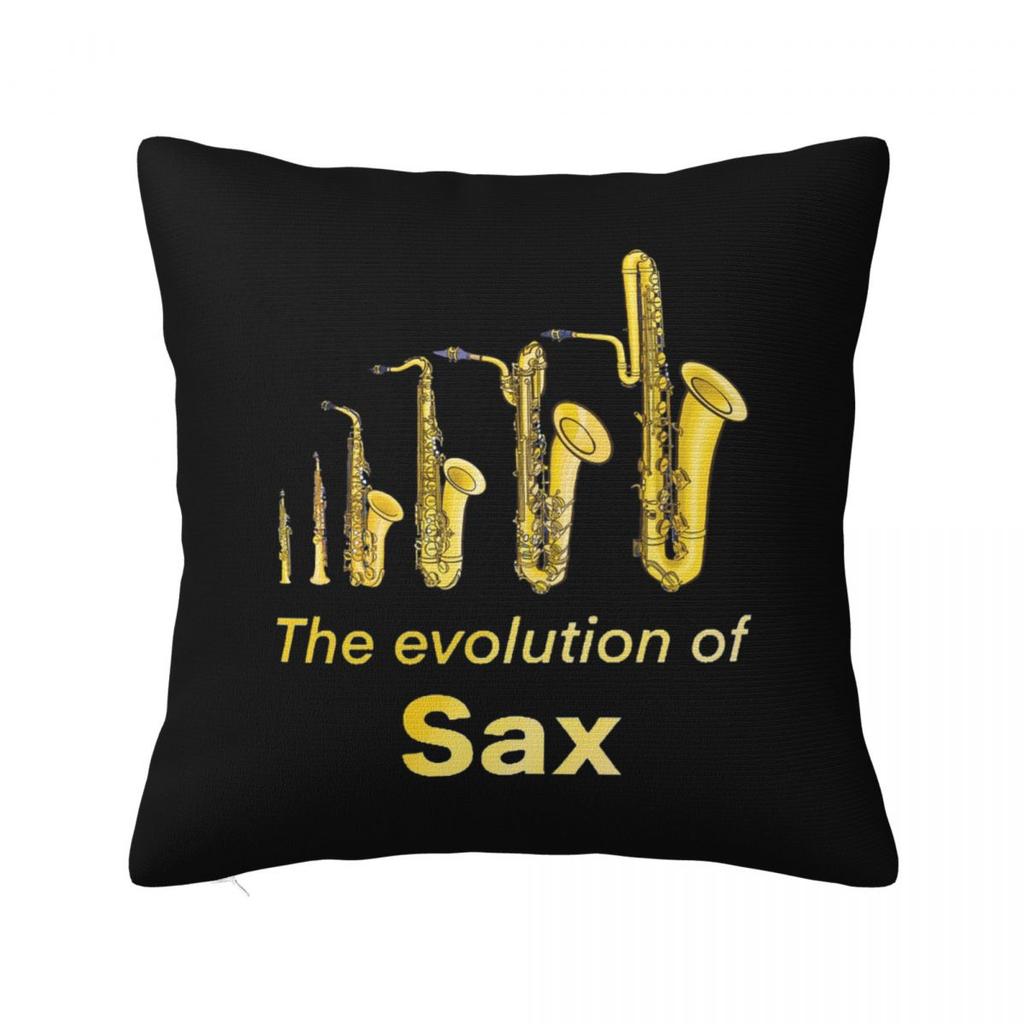Saxophone Player Music Art Girls Yk Graphic Square Pillowcase Cushion Cover Pillow Case Throw Pillow Cover for Home Bedroom