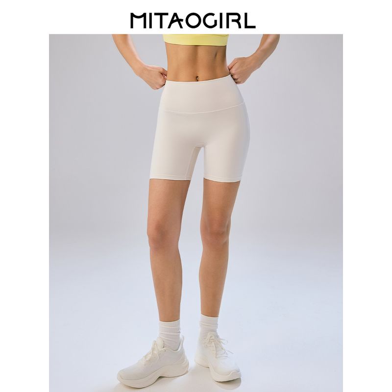 Mitaogirl Kendall Short-Length Pants Female High Waist Hip Lift Slim Fit Fitness Pants Running Quick-Drying Yoga Sports Shorts