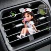 2D Flat Refillable Car Vent Aroma Clip, Blowing Bubbles Girl, Car Interior Diffuser With 2 Unscented Pads