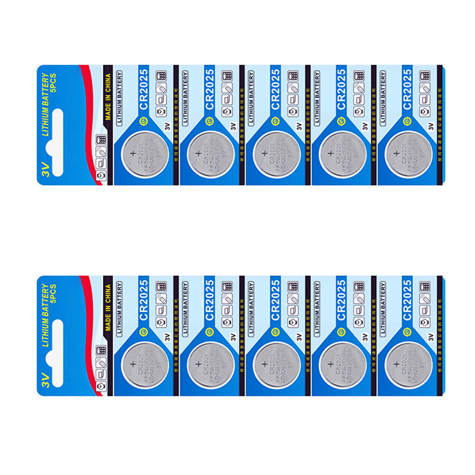 

Набор из 10/5 батареек-таблеток CR2025 CR2025 3V литиевая таблеточная батарея с увеличенным сроком хранения и защитой от протечек B