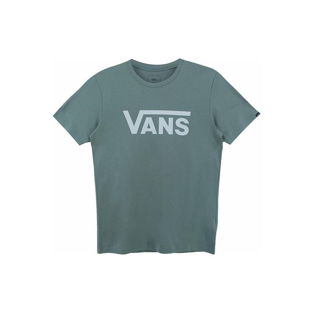 Vans Simple Letter Logo Print American Vintage Classic Round Neck Short Sleeve T-Shirt Men Tops Sky-Blue VN0A4MM6YV2
