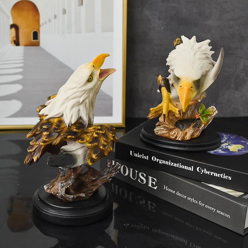 Eagle Series Statue Resin Ornament, Home Decor Office Decor Statue, Symbol of Wealth Freedom Power, Birthday Holiday Gift