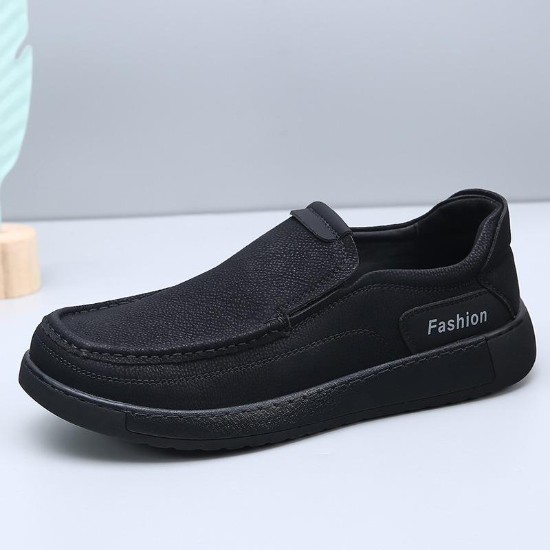 Autumn New Men's Shoes Are Breathable and Comfortable, Versatile Foot-fitting Casual Leather Shoes, Men's One-pedal Driving