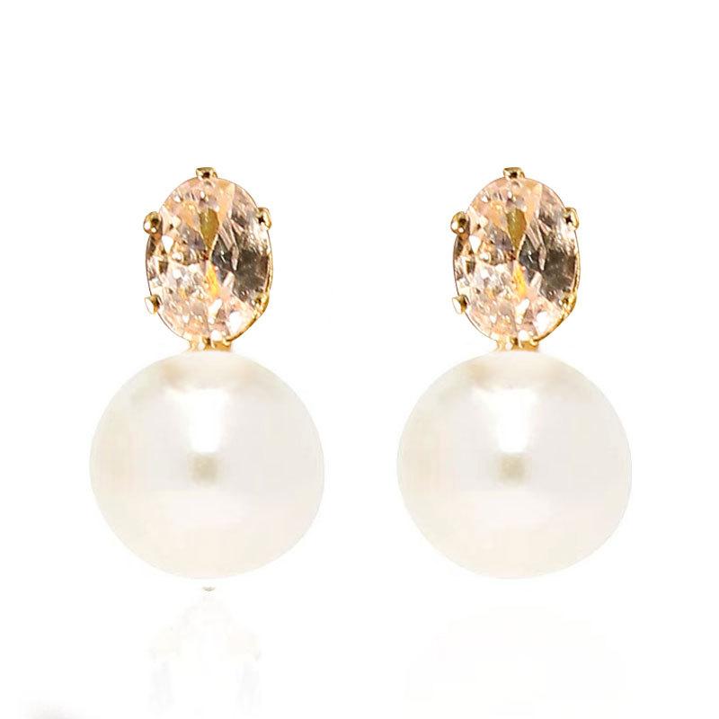 Pearl Earrings High-End Light Luxury Niche Earrings 925 Silver Needle Stud Earrings Women'S Small Fragrant Style Earrings