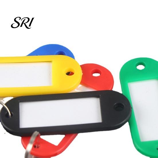 Property Management Key Tags 50Pcs Bright Colors Plastic Waterproof Writable Hotel Oil-resistant Organizer with Detachable Metal Rings Crack-resistant