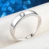 Ring Men's Sterling Silver Moissanite Diamond Ring Wedding Ring Couple Ring Wedding Simple Silver Plated 18K Platinum One Piece