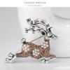 Women Lady Creative Cartoon Sika Deer Brooch Clothing Accessories Christmas Xmas Gift
