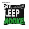 Eat Sleep Snooker Repeat Snooker  Decorative Pillowcases for Cozy Snooker Pillow Cover Soft Durable
