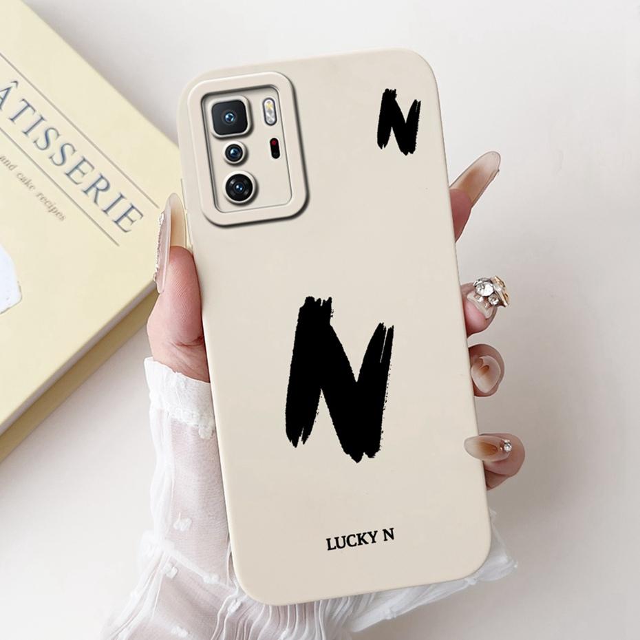New Fashion Letter Phone Case For Xiaomi Redmi Note 10 Pro 5G Soft Silicone Shockproof Cover For Redmi Note10 5G 10T Bumper