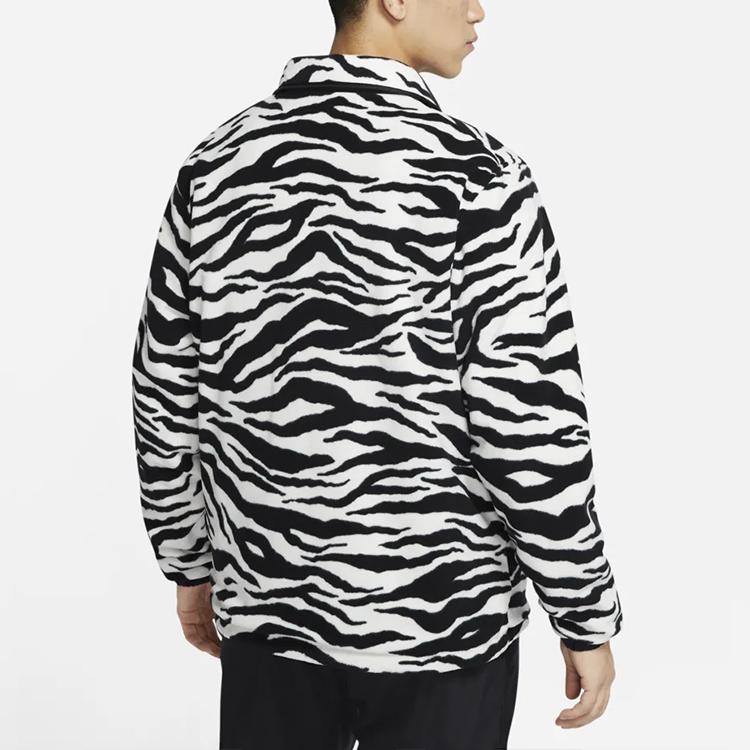 Nike Sportswear Coaches Reversible Fleece Lined Jacket Men Outerwear Black CV7121-010