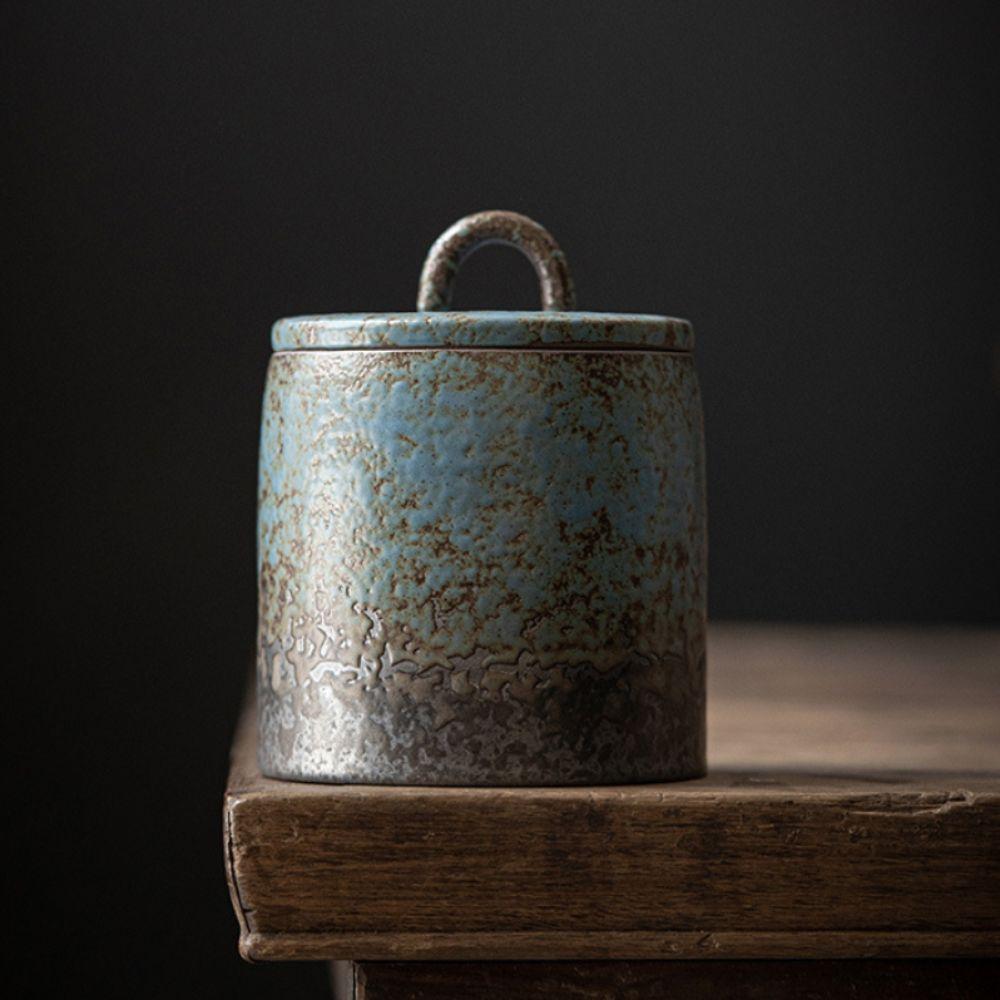 Sealed Tea Storage Box Kiln-change Glaze Seasoning Jar Tea Container Tea Can  Spice