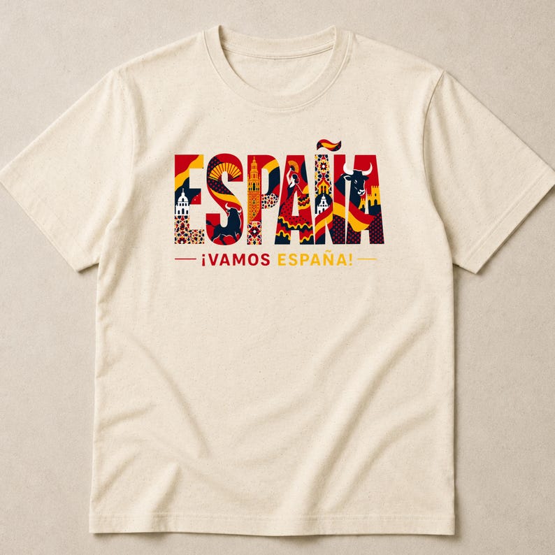 Football t shirt, España Football Tee, World Cup 2026 T-Shirt, Spain Supporter Shirt, Vamos España Fan Gift, Gildan 64000 3XL