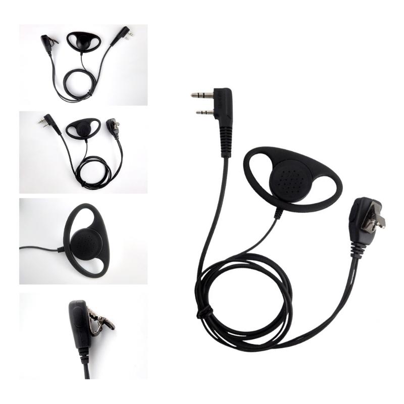 Strong PTT Headset Featuring Adjustable Ear Hook Designs Two Pin Radio Earpiece for Security Retail Hotel Staff Use