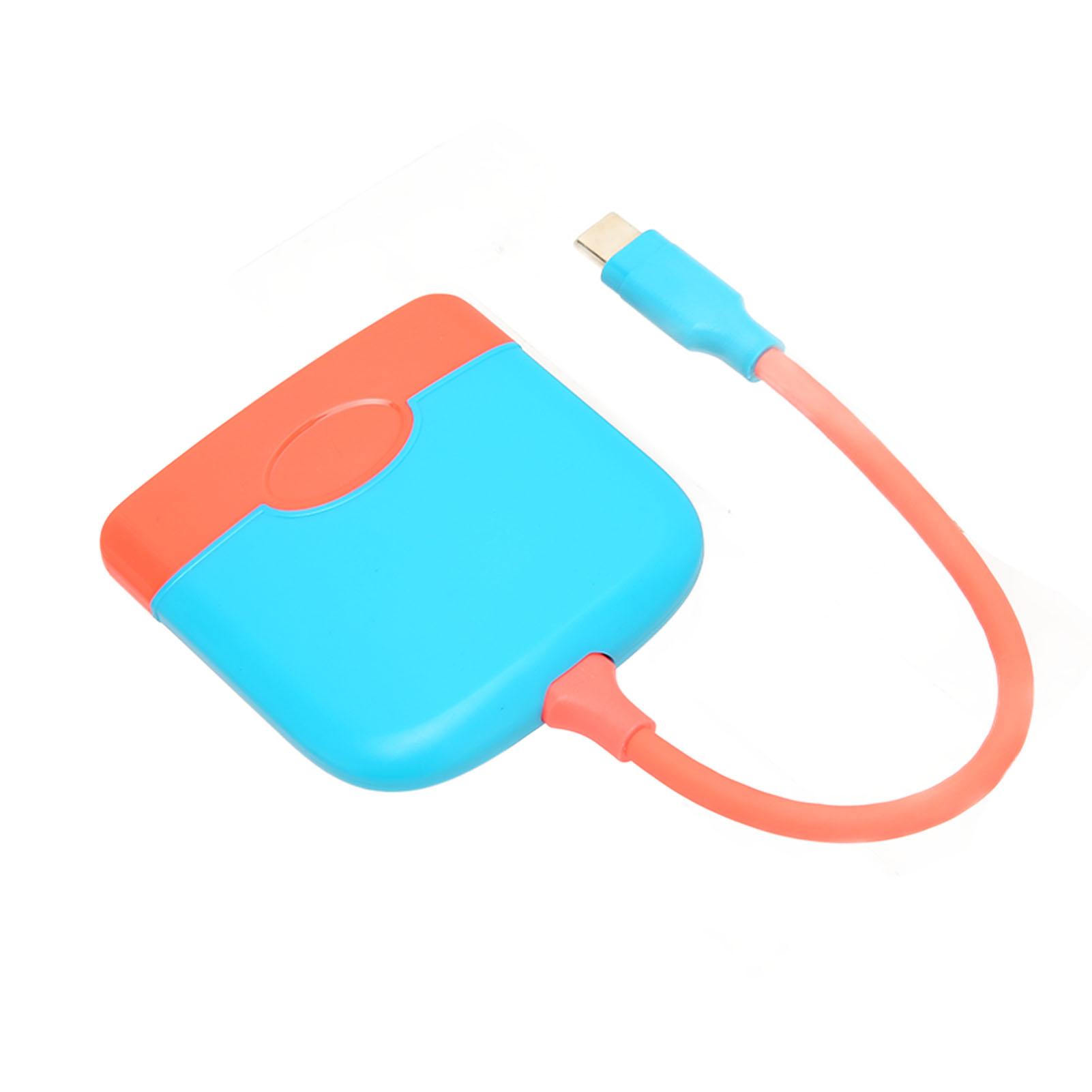 

3-в-1 Адаптер USB C на HD Multimedia Interface Адаптер USB C на USB C USB3.0 Багатопортовий Адаптер Сумісний для Пристроїв Type C Blue Red